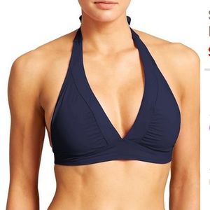 Shirrendipity halter Bikini top